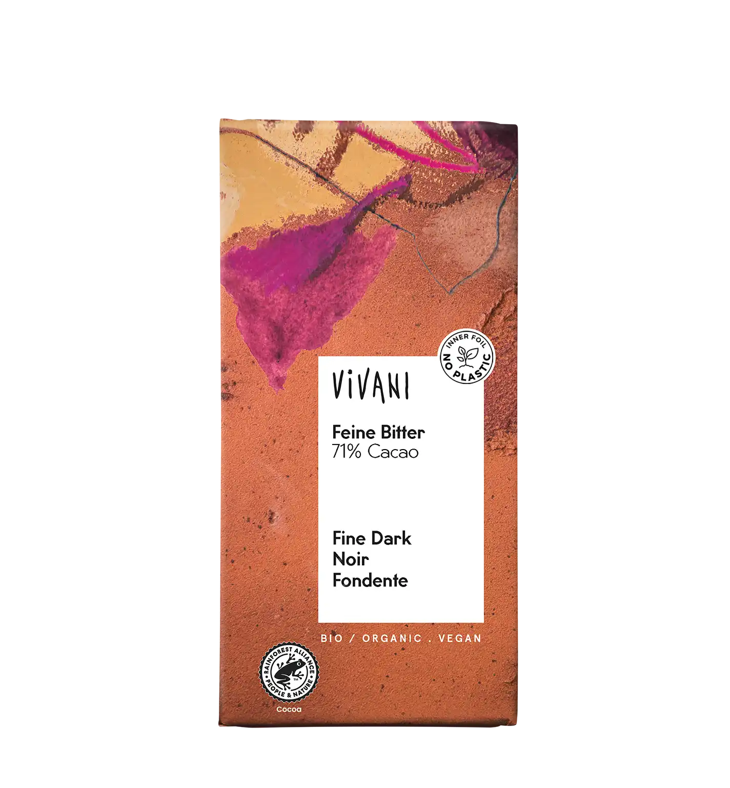 VIVANIs Feine Bitter Bio-Schokolade mit einem Kakaoanteil von 71 Prozent