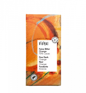 VIVANIs Органический шоколад тонкий горький апельсин