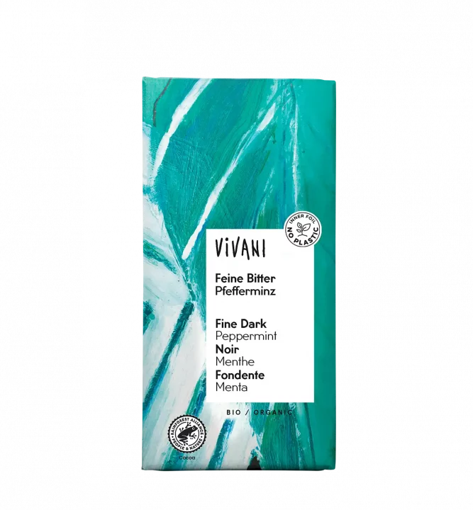 VIVANI’s organic Fine Dark Peppermint Chocolate