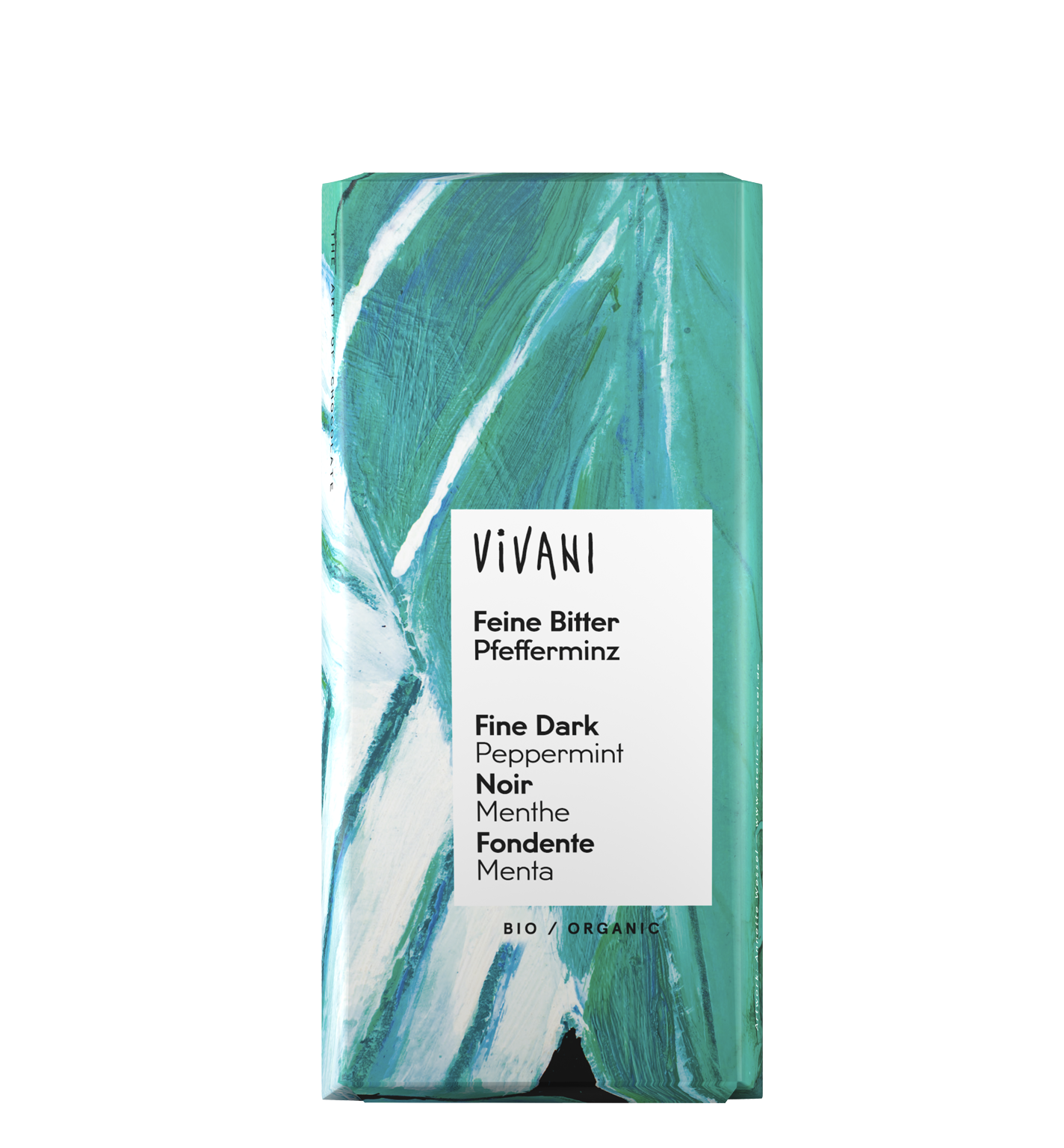 VIVANIs Bio-Schokolade Feine Bitter Pfefferminz.