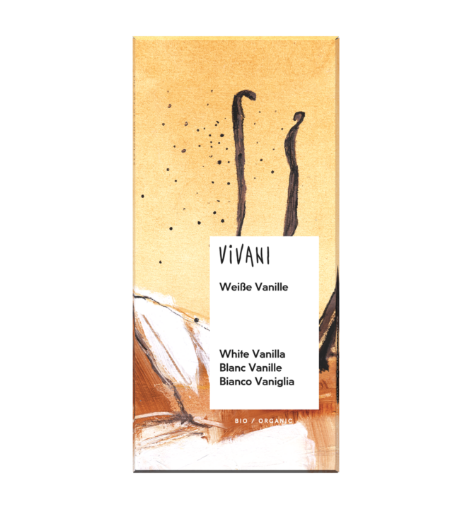 VIVANIs Bio-Schokolade Weiße Vanille.