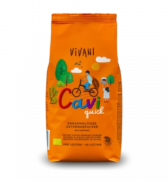 Kakaohaltiges, veganes Getränkepulver Cavi Quick von VIVANI Bio-Schokolade