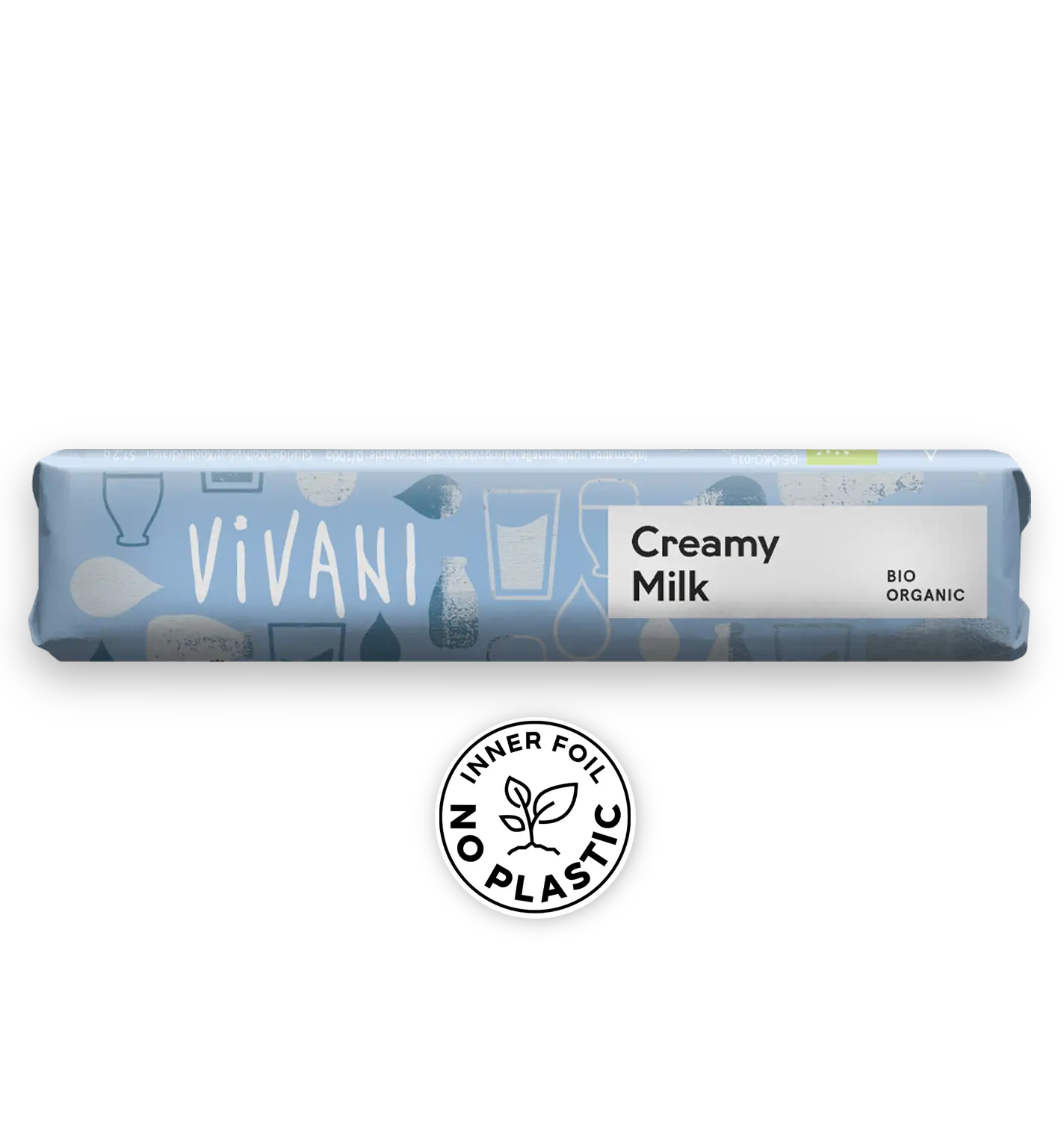 VIVANI's organic chocolate bar Creamy Milk filled with fine milky creme
