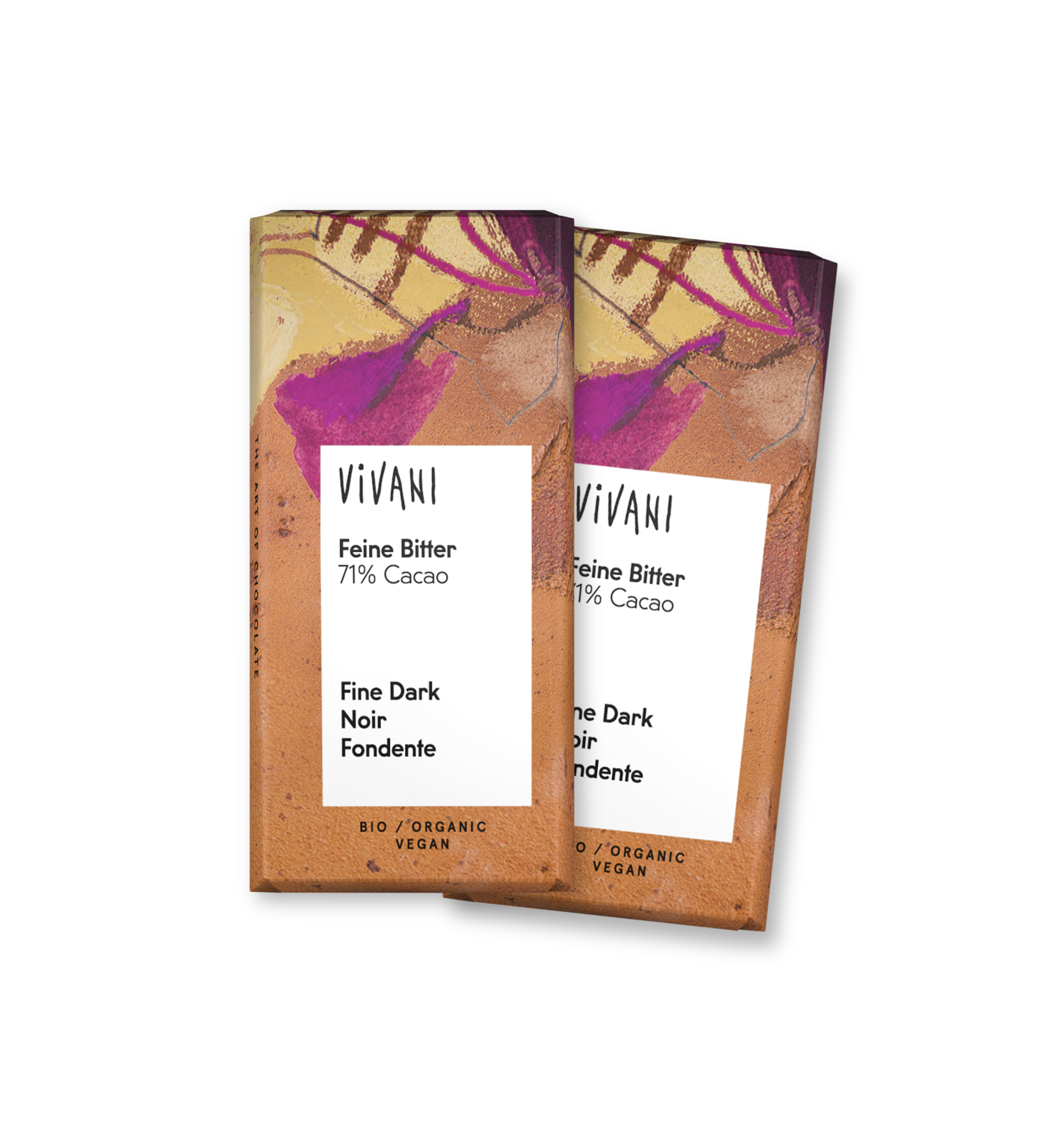 Feine Bitter Minitafeln von VIVANI Bio-Schokolade mit 71 % Cacao.