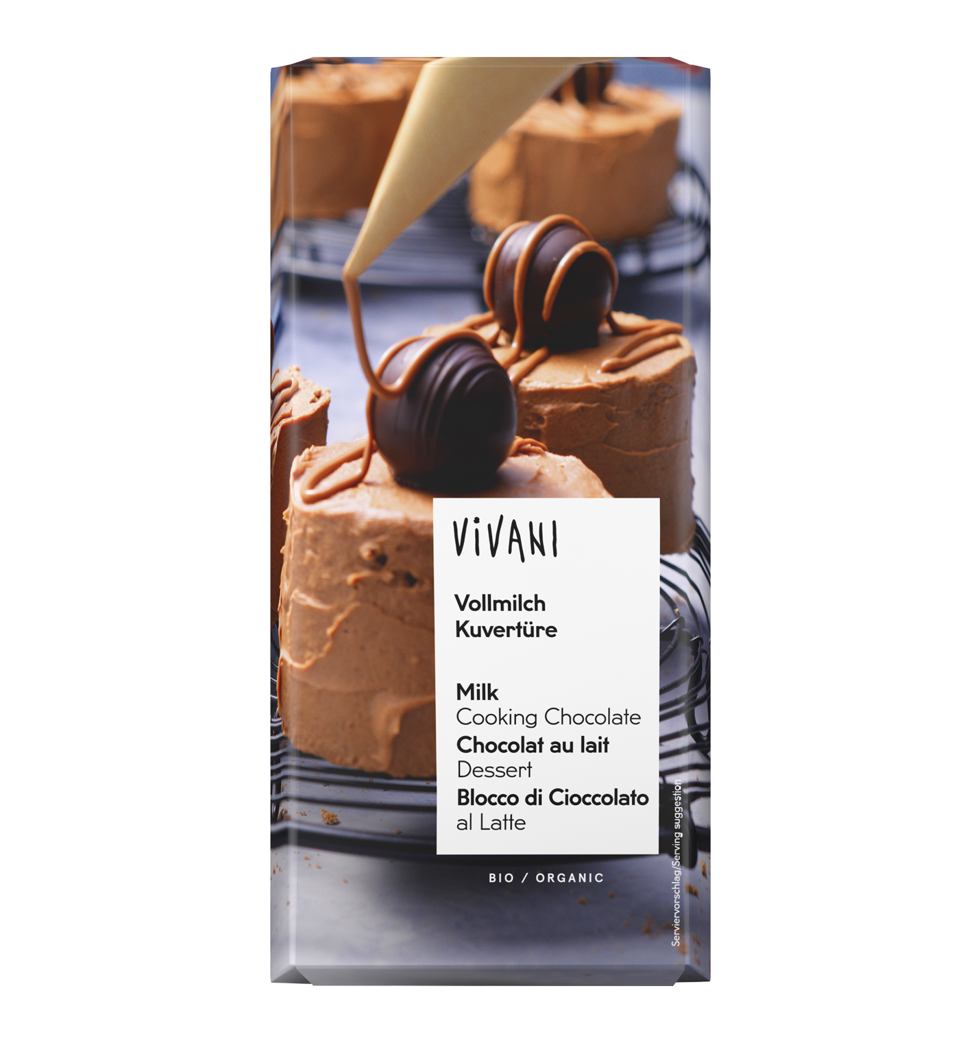 VIVANIs organic Milk Cooking Chocolate with 35 percent cocoa content.