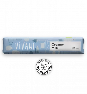 VIVANIs Bio-Schokoladenriegel Milch Crème mit feiner Vollmilch Schokolade