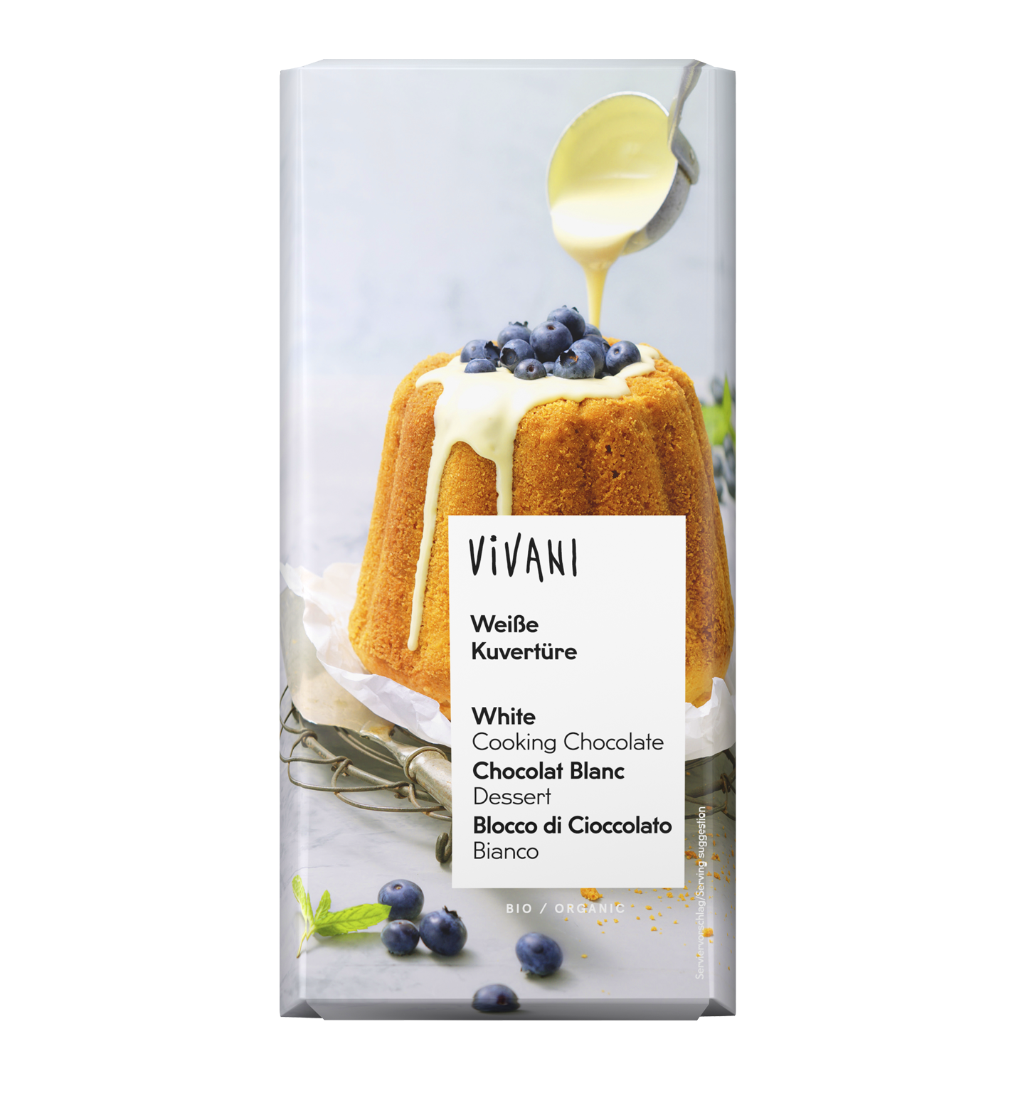 VIVANI's organic White Cooking Chocolate.