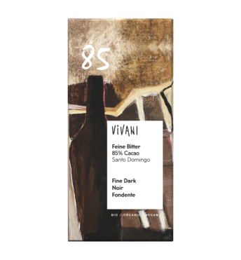 The vegan variety Fine Dark 85 % Cocoa from Vivani Organic Chocolate.