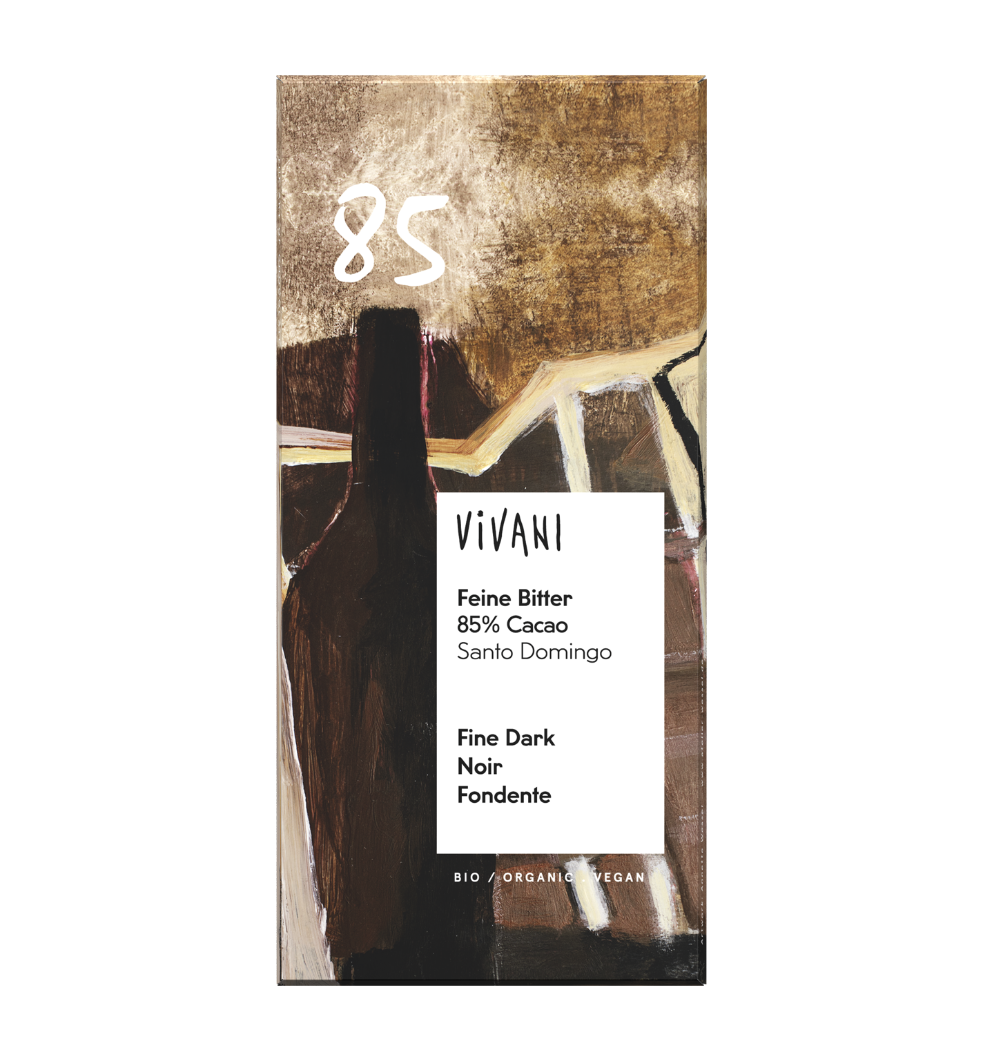 The vegan variety Fine Dark 85 % Cocoa from Vivani Organic Chocolate.