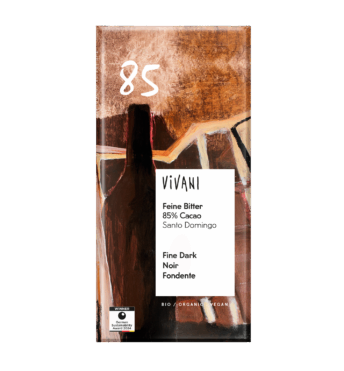The vegan variety Fine Dark 85 % Cocoa from Vivani Organic Chocolate