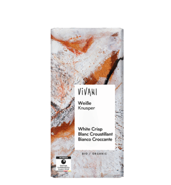 VIVANI’s organic White Crisp Chocolate with rice crispies