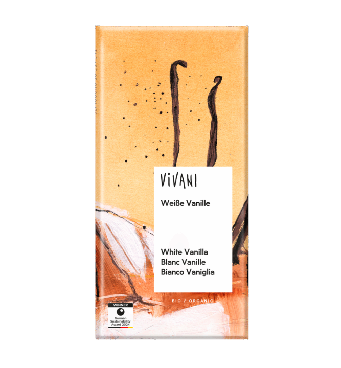 VIVANI's organic White Vanilla Chocolate