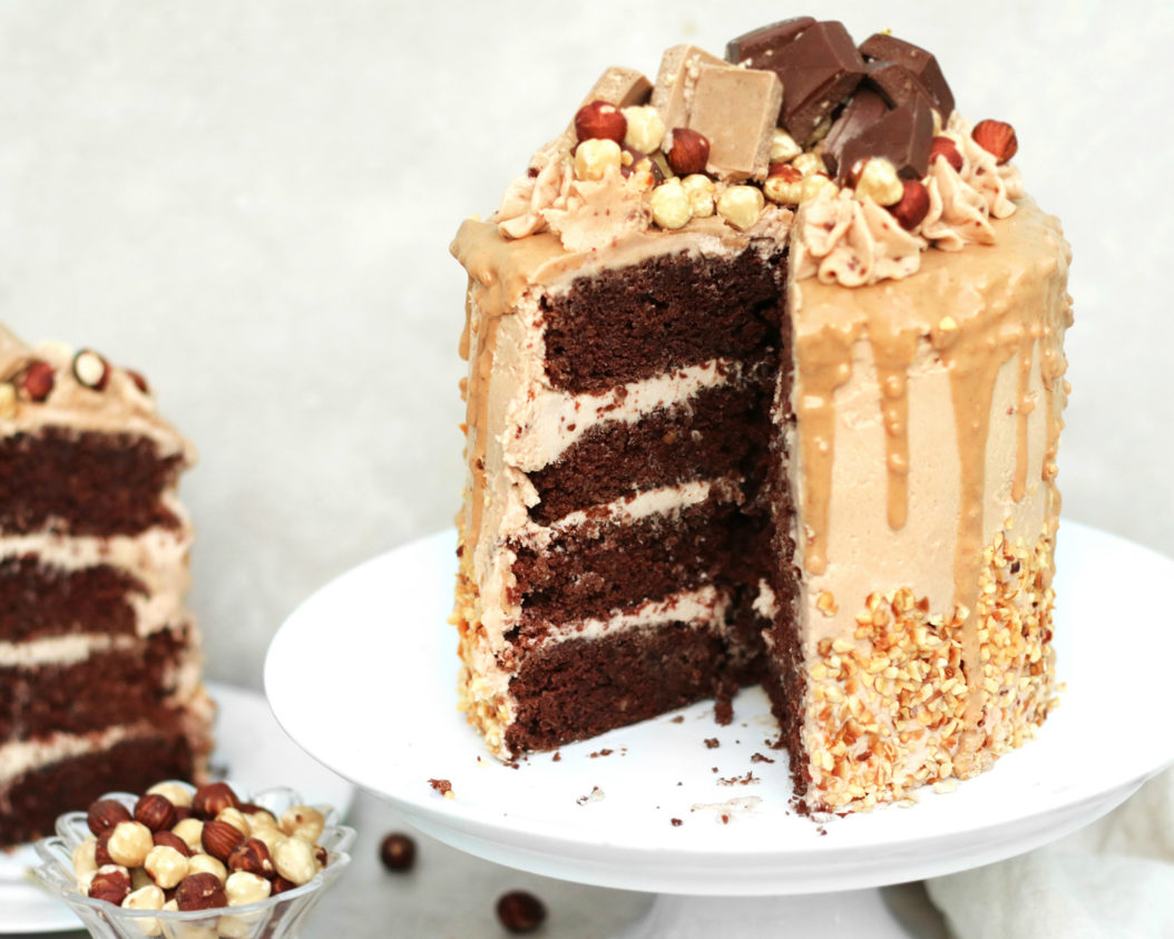 Chocolate Ganache with Hazelnut Praline Cake | Burpple