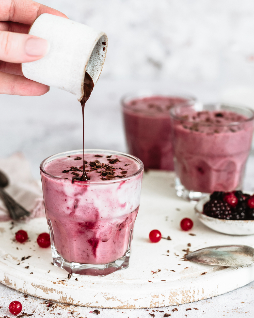 Berries Milkshake With Cranberry Chocolate | Recipe