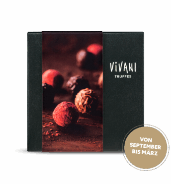 Trüffelpralinen von VIVANI Bio-Schokolade in drei Sorten.