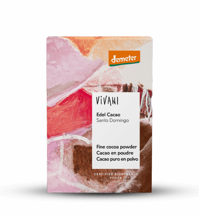 The Fine Cocoa Powder from VIVANI Organic Chocolate is fat-reduced, vegan and certified biodynamic.