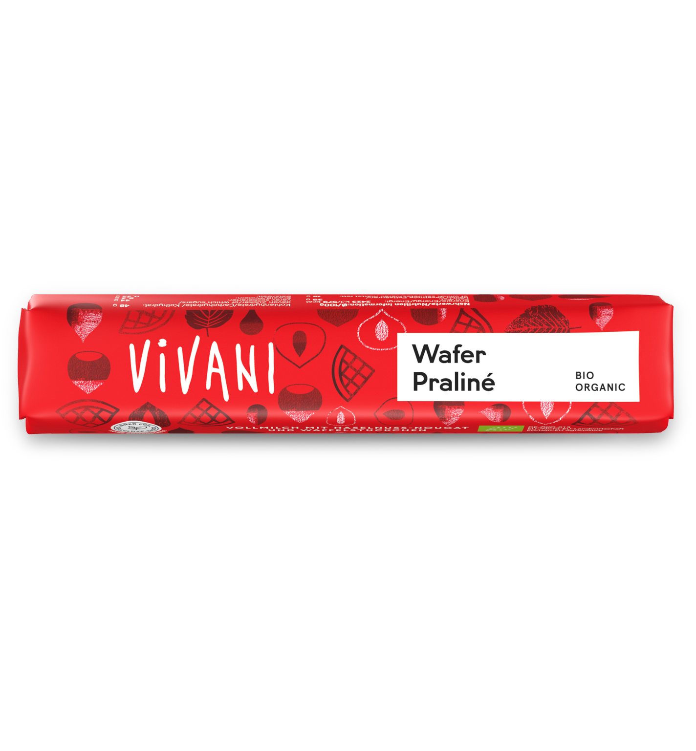 VIVANI's organic and vegan chocolate bar Wafer Praliné.