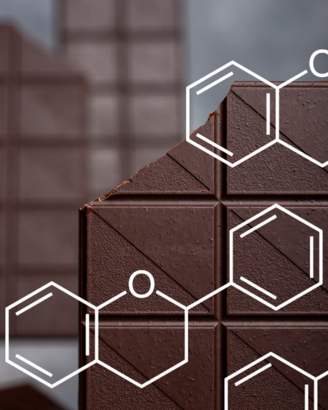 Dark chocolate is rich in phytochemicals, known as polyphenols.